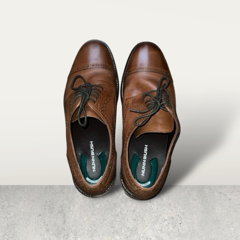 Leather Dress Shoes By Nunn Bush | Used Once - Picture 3 of 5